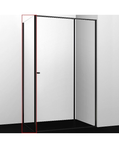 Душевая стенка WasserKRAFT Dill 61S10-RP100/Elbe 74P10-RP100 100 61S10-RP100/74P10-RP100 профиль Черный матовый стекло прозрачное