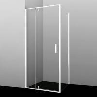 Душевая стенка WasserKRAFT Neime 19P03-RP90/Rhin 44S03-RP90 90 19P03-RP90/44S03-RP90 профиль Белый стекло прозрачное