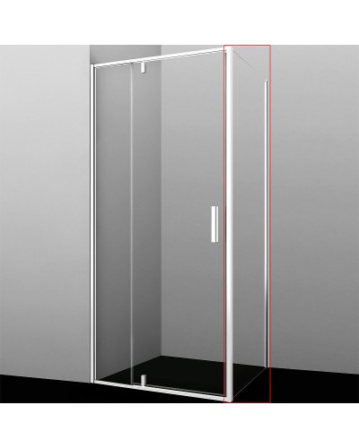 Душевая стенка WasserKRAFT Neime 19P10-RP100/Rhin 44S10-RP100 100 19P10-RP100/44S10-RP100 профиль Белый стекло прозрачное