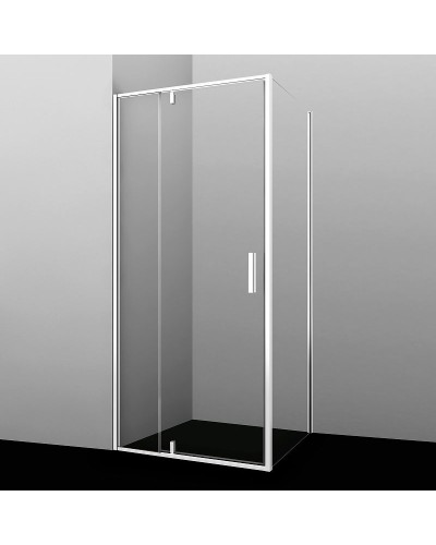 Душевая стенка WasserKRAFT Neime 19P10-RP100/Rhin 44S10-RP100 100 19P10-RP100/44S10-RP100 профиль Белый стекло прозрачное