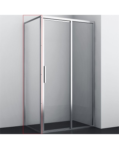 Душевая стенка WasserKRAFT Lopau 90 32S07-RP90 профиль Хром стекло прозрачное