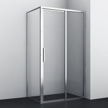 Душевая стенка WasserKRAFT Lopau 90 32S07-RP90 профиль Хром стекло прозрачное