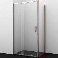 Душевая стенка WasserKRAFT Berkel 100 48P10-RP100 профиль Хром стекло прозрачное