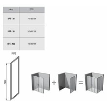 Душевая стенка Ravak Rapier RPS-80 9RV40100ZG профиль Белый стекло Grape
