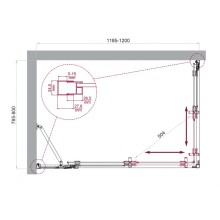 Душевой уголок BelBagno LUCE-AH-21-120/80-P-Cr