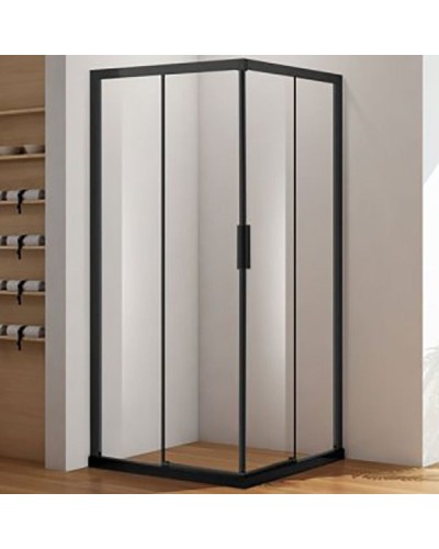 Душевой уголок Aquanet Pleasure AE60-S-100x100U-BT 100x100 профиль Черный стекло прозрачное