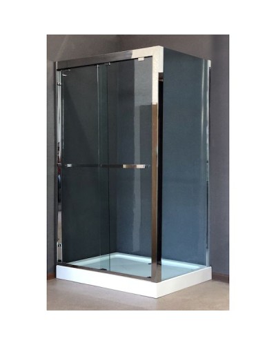 Душевой уголок Royal Bath RB-L-2011-1400-8L 140х80 без поддона профиль Хром стекло прозрачное