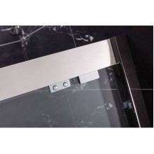 Душевой уголок Royal Bath RB-L-2011-1400-8L 140х80 без поддона профиль Хром стекло прозрачное