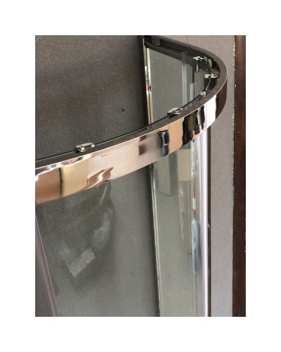 Душевой уголок Royal Bath RB-L-3001-1 100х100 без поддона профиль Хром стекло прозрачное