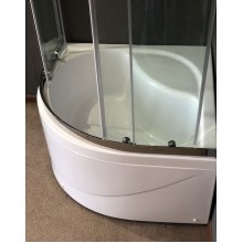 Душевой уголок Royal Bath RB-L-3001-1 100х100 без поддона профиль Хром стекло прозрачное