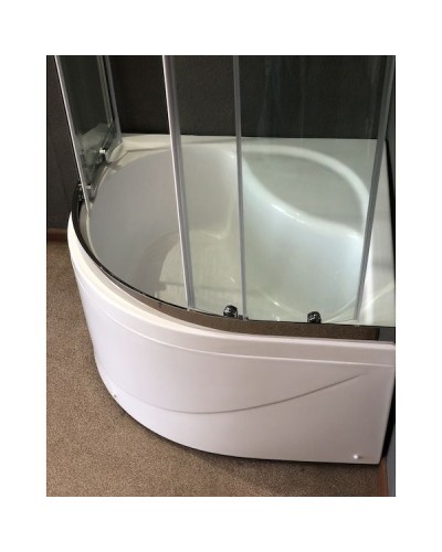 Душевой уголок Royal Bath RB-L-3001-1 100х100 без поддона профиль Хром стекло прозрачное