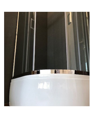 Душевой уголок Royal Bath RB-L-3001-1 100х100 без поддона профиль Хром стекло прозрачное