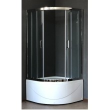 Душевой уголок Royal Bath RB-L-3001-1 100х100 без поддона профиль Хром стекло прозрачное