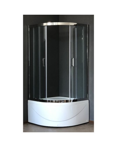 Душевой уголок Royal Bath RB-L-3001-1 100х100 без поддона профиль Хром стекло прозрачное