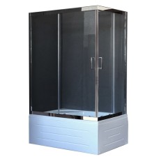 Душевой уголок Royal Bath BP 100х80 RB8100BP-T-CH-L с поддоном с поддоном профиль Хром стекло прозрачное