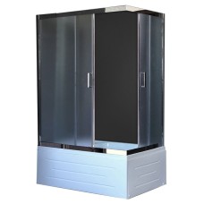 Душевой уголок Royal Bath BP 100х80 RB8100BP-C-CH-L с поддоном профиль Хром стекло матовое