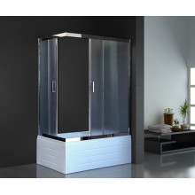 Душевой уголок Royal Bath BP 100х80 RB8100BP-C-CH-L с поддоном профиль Хром стекло матовое