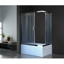 Душевой уголок Royal Bath BP 100х80 RB8100BP-C-CH-L с поддоном профиль Хром стекло матовое