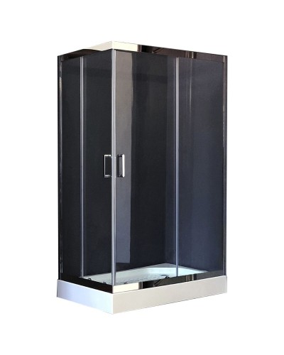 Душевой уголок Royal Bath RB8120HP-T-CH-L 120х80 с поддоном профиль Хром стекло прозрачное
