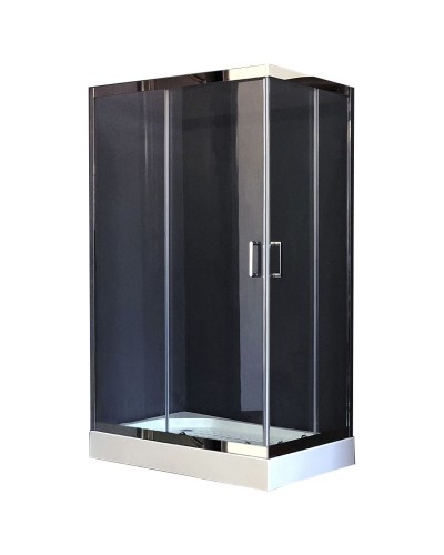 Душевой уголок Royal Bath RB8120HP-T-CH-L 120х80 с поддоном профиль Хром стекло прозрачное