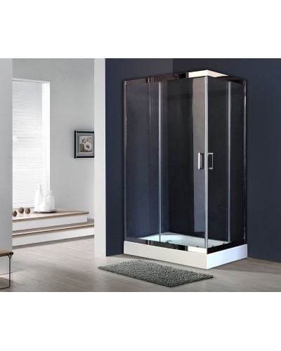 Душевой уголок Royal Bath RB8120HP-T-CH-L 120х80 с поддоном профиль Хром стекло прозрачное