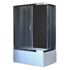 Душевой уголок Royal Bath BP 120х80 RB8120BP-C-CH-L с поддоном профиль Хром стекло матовое