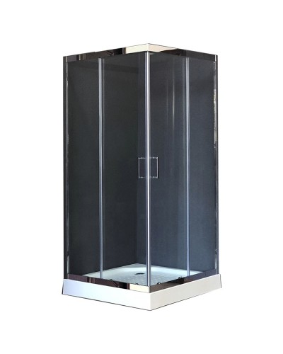 Душевой уголок Royal Bath HP 90х90 RB90HP-T-CH с поддоном профиль Хром стекло прозрачное