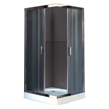 Душевой уголок Royal Bath HP 80х80 RB80HP-C-CH с поддоном профиль Хром стекло матовое