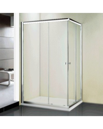 Душевой уголок WeltWasser WW200 QS22 100x80 10000001229 профиль Хром стекло прозрачное