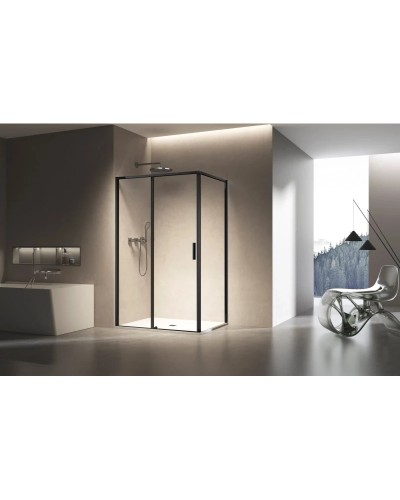 Душевой уголок Vincea Slim VSR-6SL8011CLB 110x80 см, профиль черный матовый, стекло прозрачное