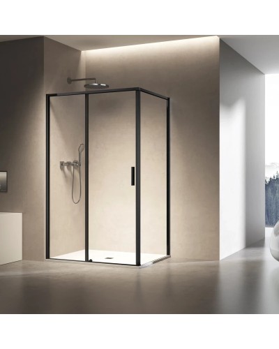 Душевой уголок Vincea Slim VSR-6SL8012CLB 120x80 см, профиль черный матовый, стекло прозрачное