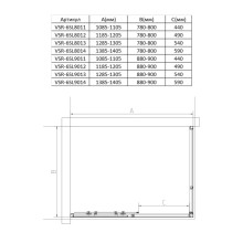 Душевой уголок Vincea Slim VSR-6SL8014CL 140x80 см, профиль хром, стекло прозрачное