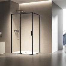 Душевой уголок Vincea Slim VSR-6SL9013CLB 130x90 см, профиль черный матовый, стекло прозрачное