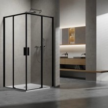 Душевой уголок Vincea Slim VSS-6SL900CLB 90x90 см, профиль черный матовый, стекло прозрачное