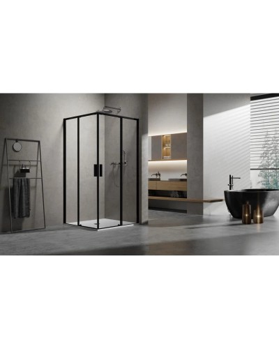 Душевой уголок Vincea Slim VSS-6SL900CLB 90x90 см, профиль черный матовый, стекло прозрачное