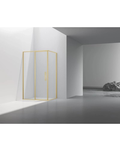 Душевой уголок Vincea Slim VSR-4SLP9012CLG 120x90 см, профиль золотой матовый, стекло прозрачное