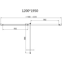 Душевой уголок Vincea Slim VSR-4SLP9012CLGM 120x90 см, профиль вороненая сталь, стекло прозрачное