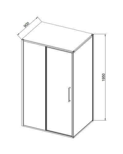 Душевой уголок Vincea Slim VSR-4SLP9012CLGM 120x90 см, профиль вороненая сталь, стекло прозрачное