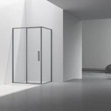 Душевой уголок Vincea Slim VSR-4SLP9012CLGM 120x90 см, профиль вороненая сталь, стекло прозрачное