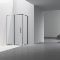 Душевой уголок Vincea Slim VSR-4SLP9012CLGM 120x90 см, профиль вороненая сталь, стекло прозрачное