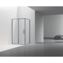 Душевой уголок Vincea Slim VSR-4SLP9012CLGM 120x90 см, профиль вороненая сталь, стекло прозрачное