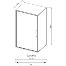 Душевой уголок Vincea Slim VSR-4SLP9090CLB 90x90 см, профиль черный матовый, стекло прозрачное