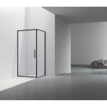 Душевой уголок Vincea Slim VSR-4SLP9090CLB 90x90 см, профиль черный матовый, стекло прозрачное