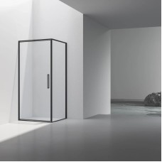 Душевой уголок Vincea Slim VSR-4SLP9090CLB 90x90 см, профиль черный матовый, стекло прозрачное