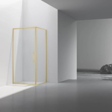 Душевой уголок Vincea Slim VSR-4SLP9090CLG 90x90 см, профиль золотой матовый, стекло прозрачное