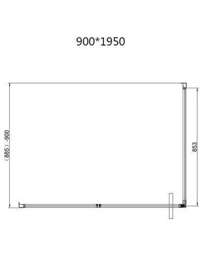 Душевой уголок Vincea Slim VSR-4SLP9010CL 100x90 см, профиль хром, стекло прозрачное