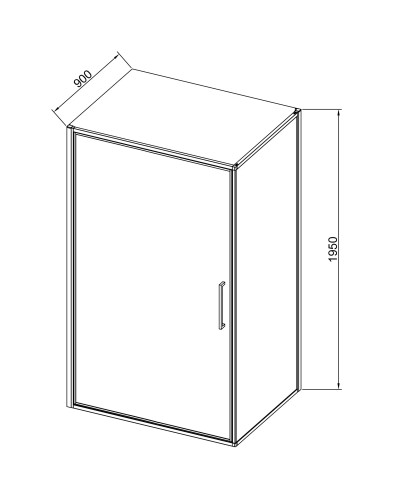 Душевой уголок Vincea Slim VSR-4SLP9010CL 100x90 см, профиль хром, стекло прозрачное