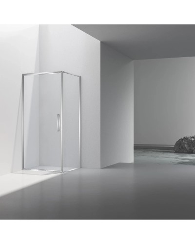 Душевой уголок Vincea Slim VSR-4SLP9010CL 100x90 см, профиль хром, стекло прозрачное