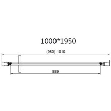 Душевой уголок Vincea Slim VSR-4SLP9010CLB 100x90 см, профиль черный матовый, стекло прозрачное