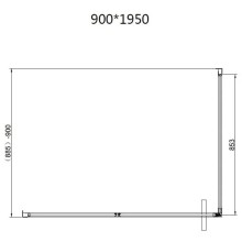 Душевой уголок Vincea Slim VSR-4SLP9010CLB 100x90 см, профиль черный матовый, стекло прозрачное